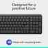 Logitech K250 Bluetooth Keyboard with Numpad, Easy Connectivity, Compact Wireless Keyboard Made with Recycled Plastic, Spill-Resistant, Comfortable Keys - Windows/MacOS - Graphite (عربي)