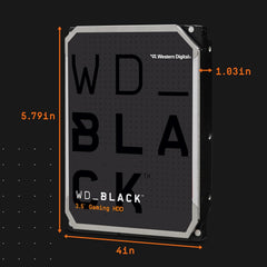 Western Digital 4TB WD Black Gaming Internal Hard Drive HDD - 7200 RPM, SATA 6 Gb/s, 256 MB Cache, 3.5" - WD4006FZBX