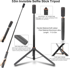 Accessories Kit for Insta360 X4 Air, Invisible Selfie Stick Tripod,Carrying Case,Magnetic Car Mount, Handlebar Mount, 4 pcs Body Mount, Helmet Mount,Metal 1/4'' Adapter,Silicone Case&Other