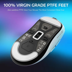 ATTACK SHARK X3PRO 4K/8K Lightweight Wireless Gaming Mouse with Tri-Mode(Wired/2.4GHz/BT),PAW3395 Optical Sensor,26K DPI,Kailh GM8.0 Switch,Long Battery,7 Buttons for PC/Laptop/Win/Mac(White)