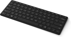 Designer Compact Keyboard - Matte Black. Standalone Wireless Bluetooth Keyboard. Compatible with Bluetooth Enabled PCs/Mac