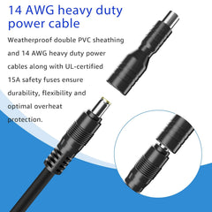 12V/24V Car Chargers Cable for Jackery/BLUETTI/GRECELL Portable Power Stations & Solar Generators 14AWG, DC7909+DC8020 Connectors Compatible with Explorer 1000/500/880/550/300 & E2000Pro/E1000pro