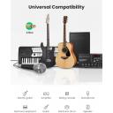 UGREEN 6.35mm Audio Guitar Cable 1/4" to 1/4" Professional Speaker Cable Nylon Braid guitar lead, Instrument CLEAR Mono 6.35mm Cord for Electric Guitar Effects Pedal Bass Drums Amplifier, etc (3M)
