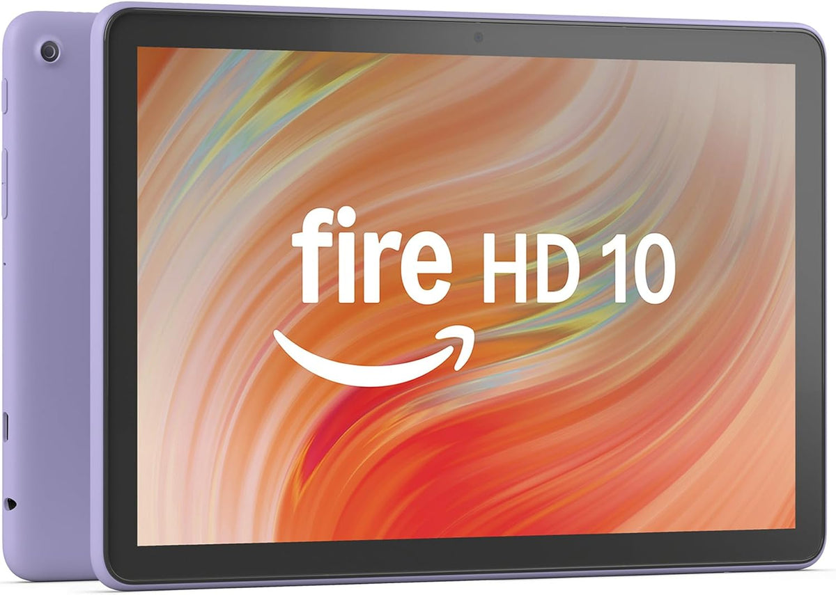Like-New Amazon Fire HD 10 Tablet (32GB Lilac) + Standing Cover (Lilac)