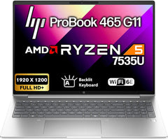 HP ProBook 465 460 G11 Business Laptop 16" FHD+ Display, AMD Ryzen 5 7535U, oemgenuine Customized Laptop, 16GB / 32GB / 64GB RAM, 512GB / 1TB / 2TB SSD, Wi-Fi 6E, RJ-45, Webcam, Backlit KB, Win 11 Pro