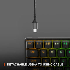 SteelSeries RGB gaming keyboard for computer setup