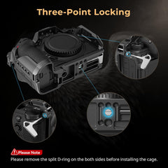 Z6 III Camera Cage for Nikon Z6 III, Aluminum Alloy Camera Full Cage with Anti-Twist Design, Quick Release Plate for Arca-Swiss - 4519