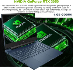 Victus 15.6 i5 Gaming Laptop, 15.6" FHD 1920*1080 144Hz, Intel Core i5-12450H, NVIDIA GeForce RTX 3050, 16GB RAM, 1TB SSD, Backlit KB, Touchpad, SD Card Reader, Webcam, HDMI, Wi-Fi 6, W11 H, Blue