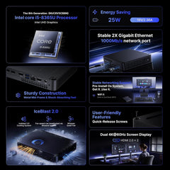 Intel NUC NUC8V5CB8N Slim Mini PC 8GB DDR3 RAM & 256GB SSD Versatile Computers with Intel Core i5-8365U Processor, Support HDMI Dual 4K UHD/Bluetooth 5.1/Windows 11 Pro preinstalled