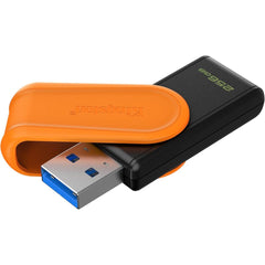 Kingston DataTraveler Exodia S USB Flash Drive - 256GB - USB 3.2 Gen 1 - USB Type A - Black/Orange - DTXS/256GB | DTXS/256GB |