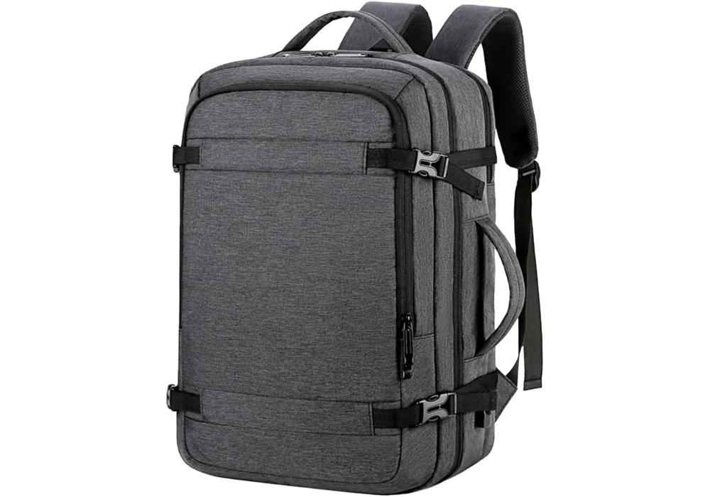 Hand Luggage Backpack, 40 L Hand Luggage Travel Backpack Laptop Backpack for 17.3 Inch Laptop Flight Approved Backpack Cabin Backpack for Weekender - Gray
