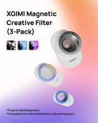 MoGo 4 Laser Portable Projector with 4 Filters & Magnetic Creative Filter (3-Pack)
