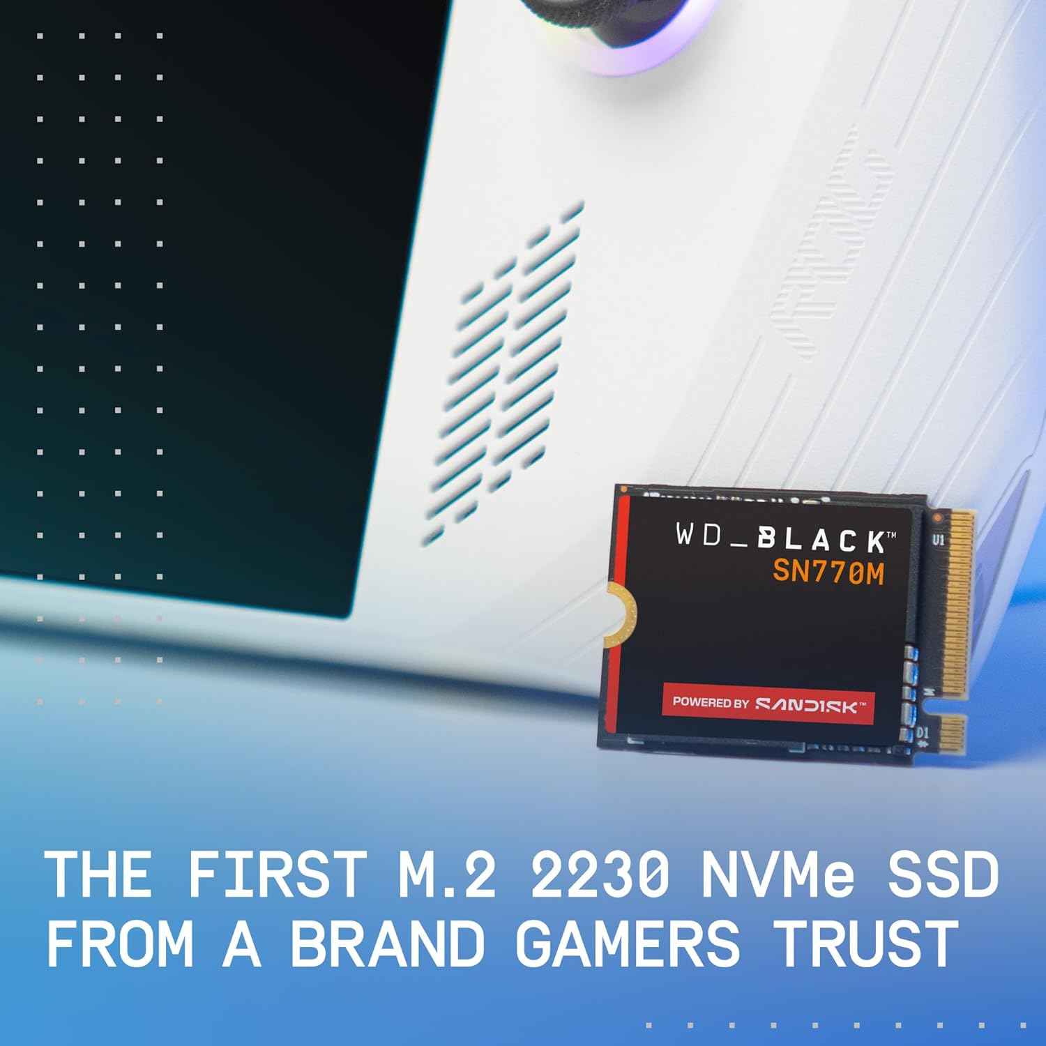 WD_Black SN770M 1TB M.2 2230 NVMeSSD - PCIe Gen 4.0, Speeds up to 5150 MB/s, for Handheld Gaming Devices and Compatible laptops, TLC 3D NAND, Great for Asus ROG Ally, Steam Deck, Microsoft Surface