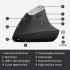 Logitech MX Vertical Wireless Mouse – Ergonomic Design Reduces Muscle Strain, Windows and Apple Computers, Graphite