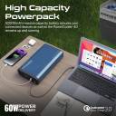 Promate Portable Mini Fridge, -20°C to 20°C Ice-Free Cooler with 52000mAh Multi-Port Power Bank, 2W LED Torch, 40L Capacity, 36H Cooling and 3-Way Recharging for Outdoor, Camping, PowerCooler-40