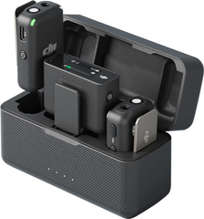 DJI Mic (2 TX + 1 RX + Charging Case), 250m (820 ft.) Range, 15-Hour Battery, Noise Cancellation Wireless Lavalier Microphone