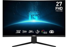 MSI Gaming Monitor G27C3F , 27" Rapid VA 1920 x 1080 (FHD) 180Hz Curvature 1500R AMD FreeSync Premium Frameless Design / 3 Years Warranty