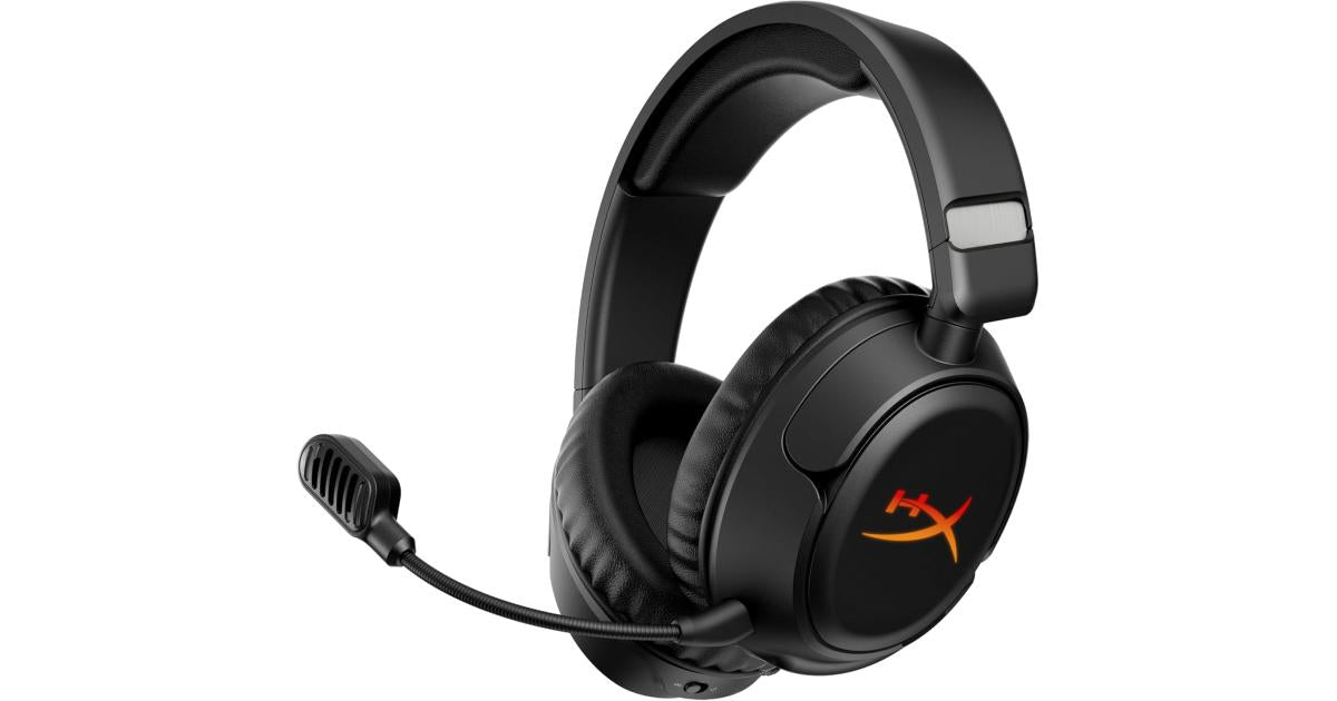 HyperX Cloud Flight 2 – Wireless Gaming Headset, Customizable RGB Lighting with Removable Earcup Plates, up to 100 Hours of Battery Life, 2.4GHz & Bluetooth, Multi-Platform Compatibility - Black