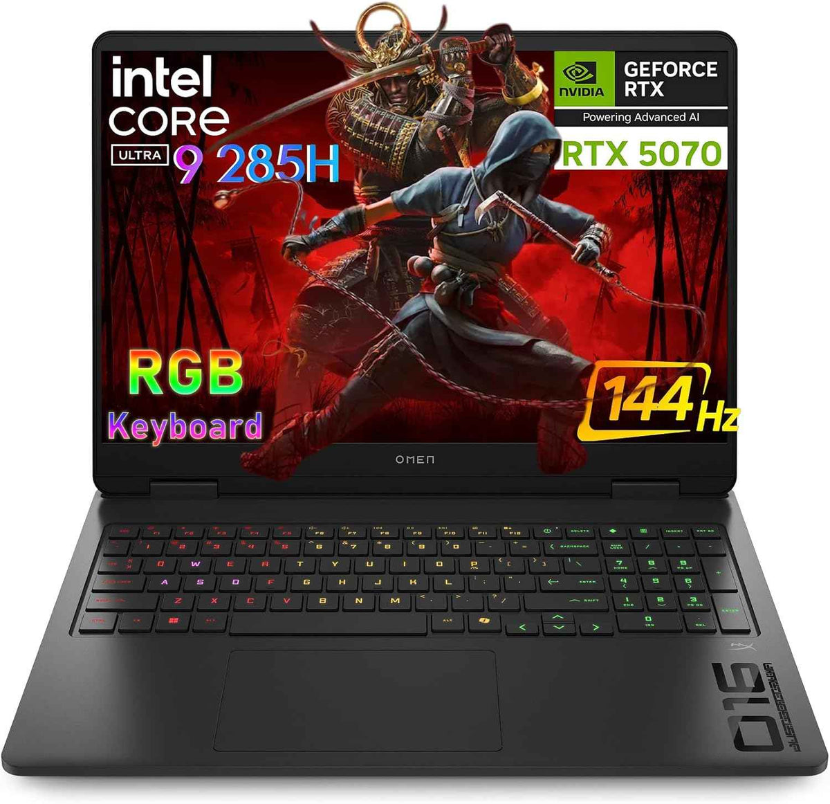 OMEN 16" Gaming Laptop Computer, Intel Ultra 9 285H 16-Core, NVIDIA GeForce RTX 5070 8GB, 16GB DDR5, 1TB PCIe SSD, 144Hz IPS WUXGA Display, WiFi 6E, RGB Backlit Keyboard, Windows 11, USB-C Hub