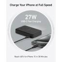Anker MagGo Power Bank, Qi2 Certified 15W Ultra-Fast MagSafe-Compatible Portable Charger, 10000mAh Battery Pack with Smart Display & Foldable Stand, For iPhone 16/15/14/13 Only (USB-C Cable Included) White - 18 Month Warranty