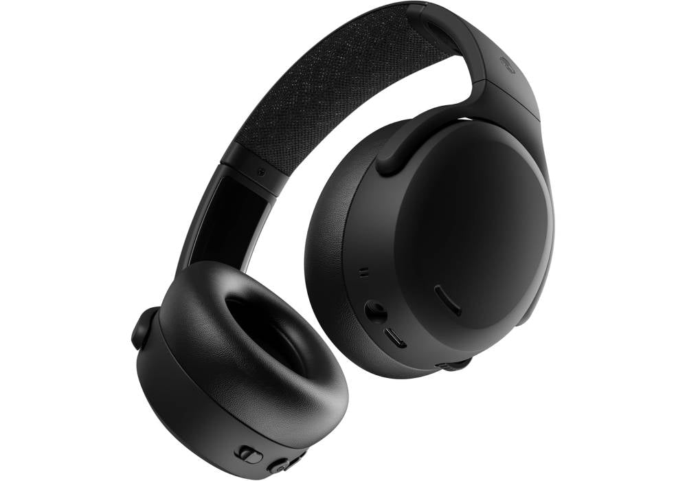 Skullcandy Crusher ANC 2 Wireless Over-Ear Bluetooth Headphones with Multi-Sensory Bass, Active Noise Cancelling, Up to 60 Hours Battery, Microphone for iPhone Android - True Black