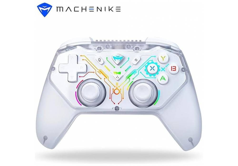 Machenike G3S Wireless Gaming Controller for Windows PC, Switch, Android, LED Backlight Dual Vibration Motors, Dual Connection Modes, Plug and Play PC Controller White Machenike G3S Wireless Gaming Controller for Windows PC, Switch, Android, LED Backlight Dual Vibration Motors, Dual Connection Modes, Plug and Play PC Controller White