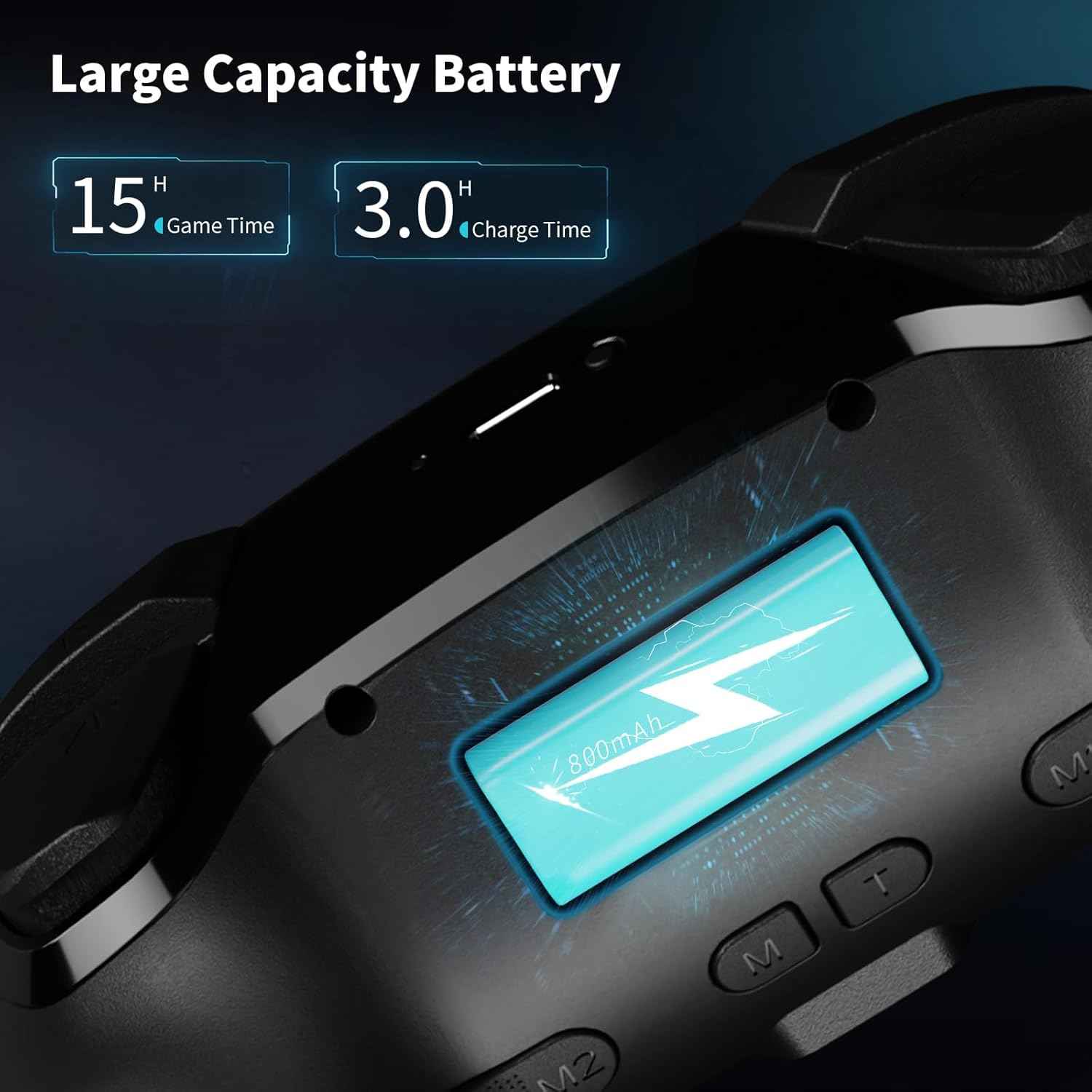 RGB wireless gamepad for computer setup