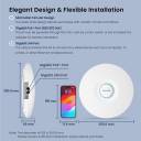 Tenda i29 – AX3000 Wi‑Fi 6 Ceiling Access Point, 3000Mbps Dual‑Band, 160MHz Bandwidth, MU‑MIMO & OFDMA, 254 Clients, 500m² Coverage, WPA3 Security, Dual Gigabit Ports, PoE 802.3at