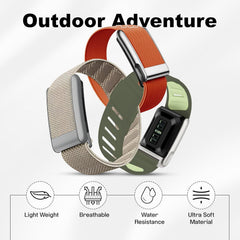 DADO Multi-Pack Wrist Bands Compatible with Whoop 5.0, Peak, One & Life MG – Hydroknit Nylon, Sport Silicone, Premium Nylon – Replacement Straps with Hook, Clasp, Quick Link Slider