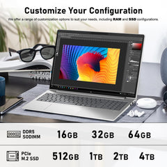 HP ProBook 460 G11 Business Customized Laptop, Intel Core Ultra 7 155U, 16" FHD+ Anti-Glare, 16GB-64GB DDR5, 512GB-4TB SSD, Fingerprint, 1080p IR Camera, Backlit, HDMI, AI PC, Wi-Fi 6, Windows 11 Pro