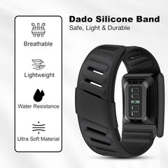 DADO Silicone Sport Replacement Band Compatible with WHOOP 5.0, One, Peak, and Life Fitness Tracker – Breathable, Durable & Comfortable | Not for Whoop Gen 4