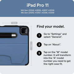 for iPad Pro 11 (M4/M5) 2024/2025, Slim Protective Cover with Apple Pencil Holder, Auto Wake/Sleep, Multiple Viewing Angles, iPad Pro 11 Inch Cover, Phone Protector, Black