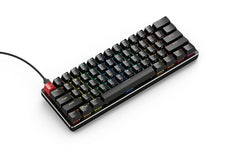 Glorious Custom Gaming Keyboard - GMMK 60% Percent Compact - USB C Wired Mechanical Keyboard - RGB Hot Swappable Switches & Keycaps - Black Metal Top Plate