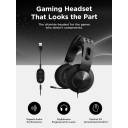 Lenovo Legion H500 PRO 7.1 Surround Sound Gaming Headset, Noise-Cancelling Mic, Memory Foam & PU Leather Earcups, Stainless Steel Headband, PC, PS4, Xbox One, Nintendo Switch, GXD0T69864, Black