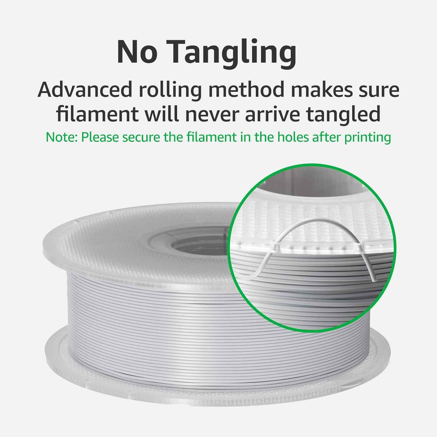 Bambu Lab Genuine Filament, 1.75mm PLA Wire Diameter Accuracy +/- 0.03 mm, RFID Included, No Mess Setup, Tangle-Free, with Genuine Reusable Spool, 1kg Black