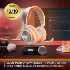 Arctis Nova Pro Wireless Multi-System Gaming Headset — Neodymium Magnetic Drivers — Active Noise Cancellation — 2 Battery System — ClearCast Gen 2 Mic — PC, PS5, PS4, Switch, Mobile