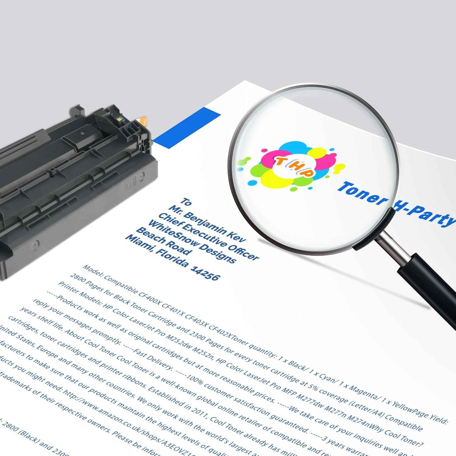 HP toner cartridge for printer supplies