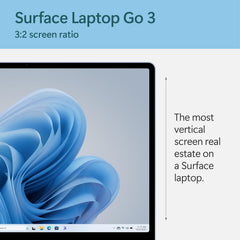 Surface Laptop Go 3 (2023) - 12.4" Touchscreen, Thin & Lightweight, Intel Core i5, 8GB RAM, 256GB SSD SSD, with Windows 11, Ice Blue Color Microsoft Copilot