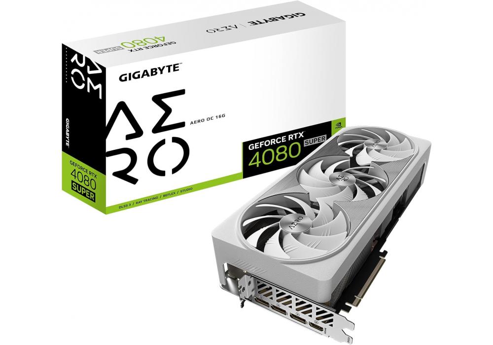 GIGABYTE GeForce RTX 4080 Super AERO OC 16G Graphics Card, 3X WINDFORCE Fans, 16GB 256-bit GDDR6X, OC-16GD Video Card