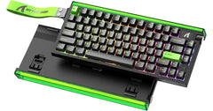 ATTACK SHARK R85 HE Wired 75% Hall Effect Rapid Trigger Mechanical RGB Gaming Keyboard with 8K Polling,0.05mm RT Accuracy,0.08MS Latency,Magnetic Switch,5 Layer Sound Damped,Driver for PC Mac(Green)