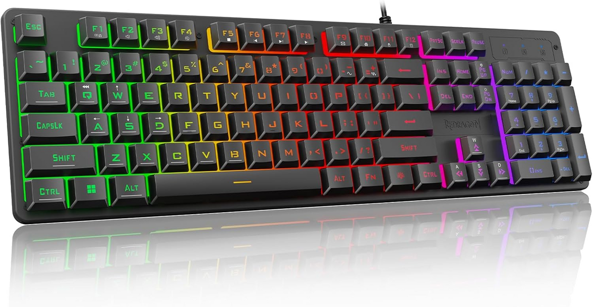 Redragon K521-RGB NETHERBANE Membrane with Anit-Ghosting Keys Gaming Keyboard - Black