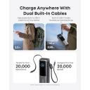 Anker Laptop Power Bank, 25000mAh Portable Charger with Triple 165W USB-C Ports for Multi-Device Charging, Built-in and Retractable Cables - 18 Month Warranty