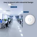 Tenda i29 – AX3000 Wi‑Fi 6 Ceiling Access Point, 3000Mbps Dual‑Band, 160MHz Bandwidth, MU‑MIMO & OFDMA, 254 Clients, 500m² Coverage, WPA3 Security, Dual Gigabit Ports, PoE 802.3at