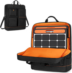 Solar Panel Storage Bag with Bright Lining, Travel Solar Panel Carrying Case Compatible with Jackery SolarSaga 100W 100X 200W, Padded Carrier Organizer Compatible with ZOUPW 100W 110W 200W