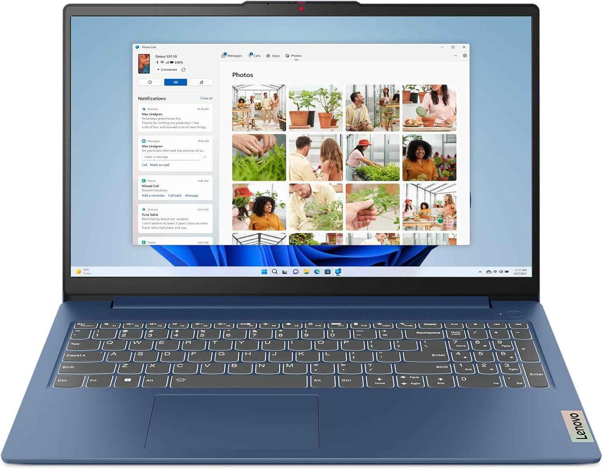 LENOVO IdeaPad Slim 3 - Everyday Laptop - Lightweight - Windows 11 - 15.6" FHD - 8GB Memory - 256GB Storage - AMD Ryzen 5 7520U - Abyss Blue