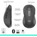 Logitech Left Handed Wireless Mouse Signature M650 L Full Size - 2 Year Battery, Silent Clicks, Customizable Buttons, Bluetooth, PC/Mac/Chromebook - Graphite, Large
