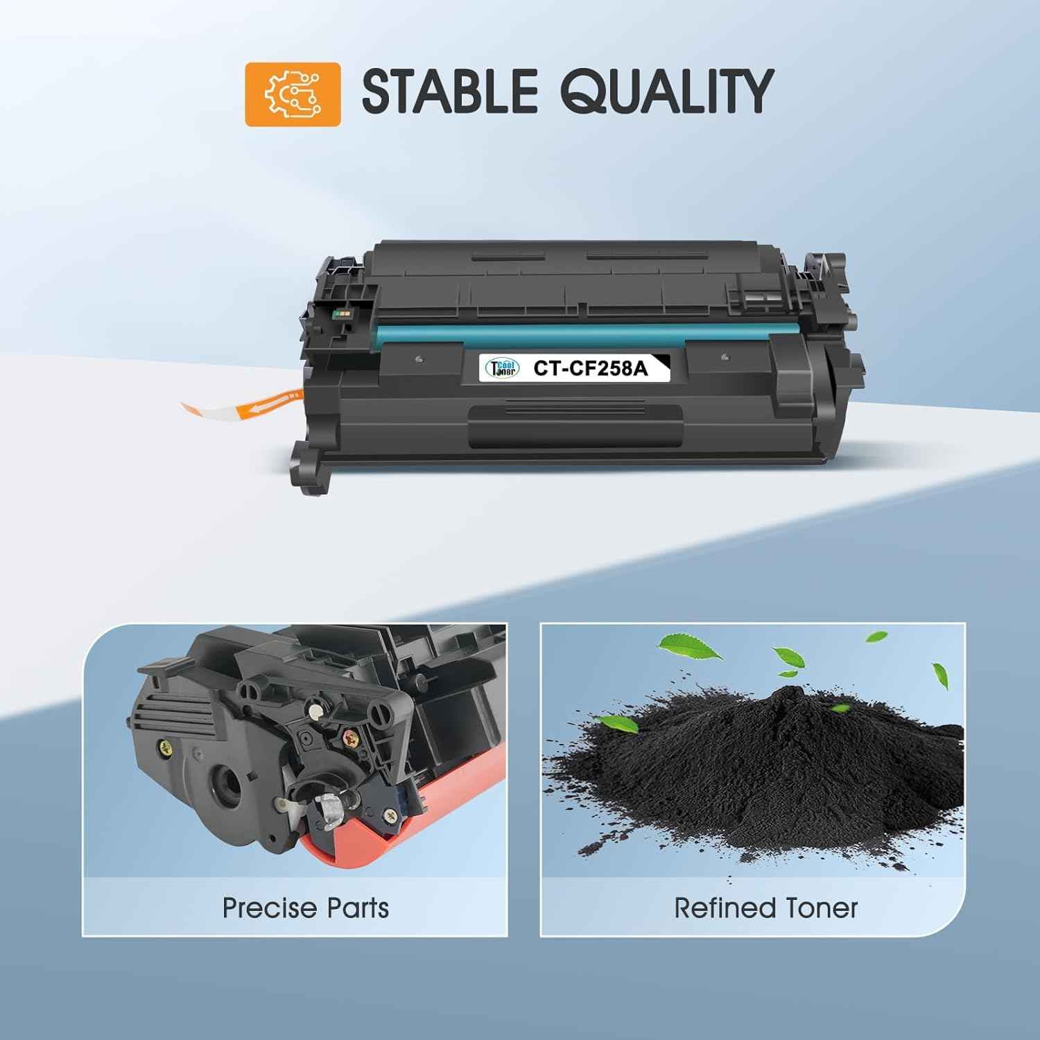 CF258A 58A Toner Cartridge Black M404n Compatible for HP 58A CF258A 58X CF258X Toner for HP LaserJet Pro M404n M404dn M404dw M404 MFP M428fdw M428fdn M428dw Printer Ink High Yield 2 Pack with Chip