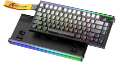 ATTACK SHARK R85HE Wired 75% Hall Effect Rapid Trigger Mechanical RGB Gaming Keyboard with 8K Polling,0.05mm RT Accuracy,0.08MS Latency,Magnetic Switch,5 Layer Sound Damped,Driver for PC(Moonlight)