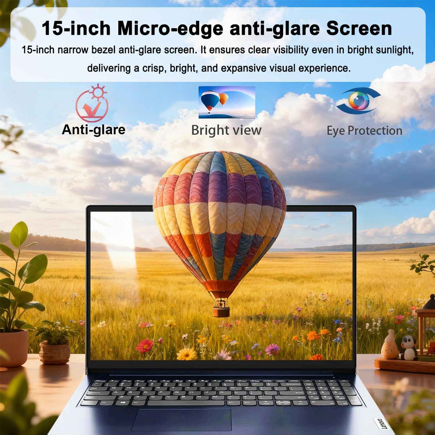 IdeaPad Slim • 15.6" Business Laptop with Microsoft 365 Included • 12GB DDR4RAM • 1.2TB Storage (256GB SSD + 1TB OneDrive) • Intel 4 Core • Privacy Shutter • Dolby Audio • Copilot AI • Windows 11