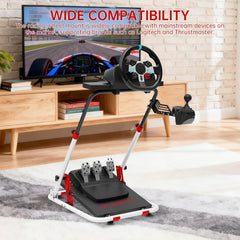 Likeem Racing Wheel Stand,Foldable Racing Simulator Cockpit,for Logitech G29 G920 G923 G27 G25 for Thrustmaster T248X T248 T300RS T150 458 TX Xbox PS4 PS5,Shifter Wheel Pedals NOT Included